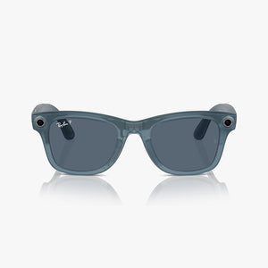 Ray-Ban Meta - Wayfarer  Polarised Smart Glasses - Dusty Blue