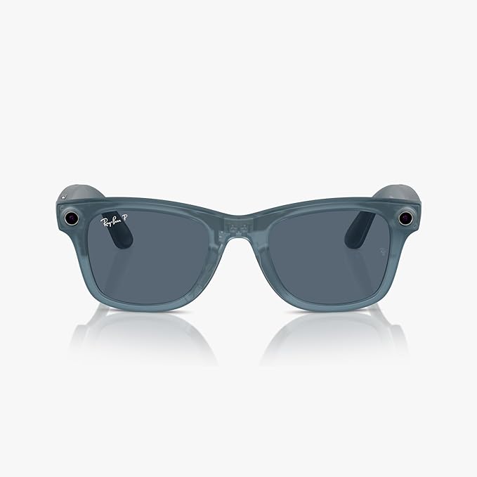 Ray-Ban Meta - Wayfarer  Polarised Smart Glasses - Dusty Blue